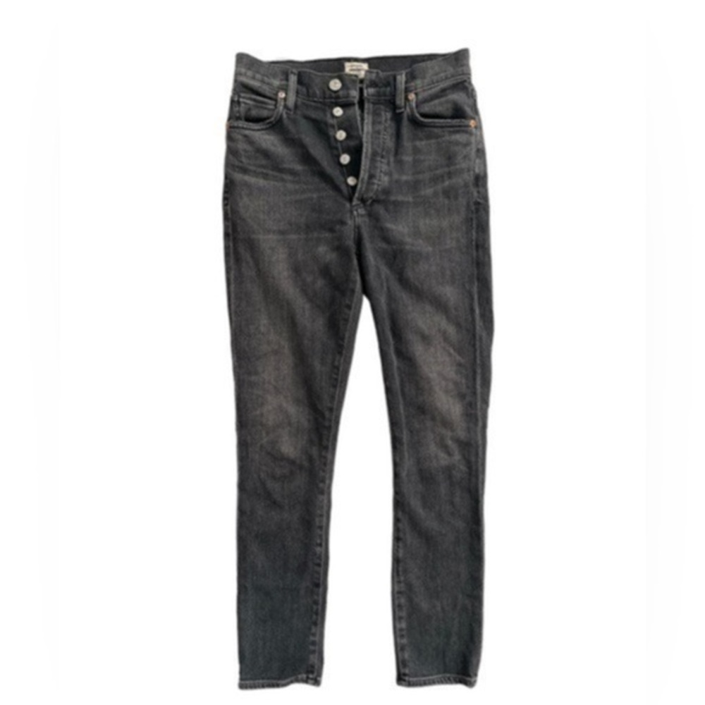 Black High-Rise Button-Fly Women's Jeans
